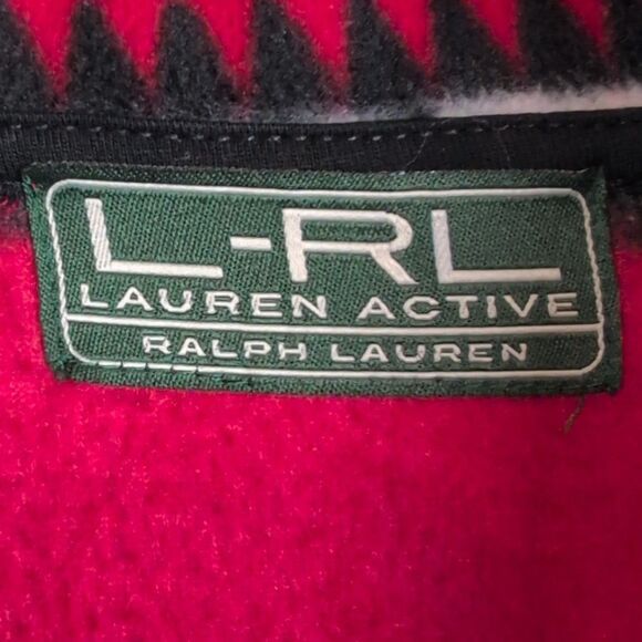 L-RL Lauren Active Southwestern Style Full Zip Fleece Jacket - Picture 2 of 10